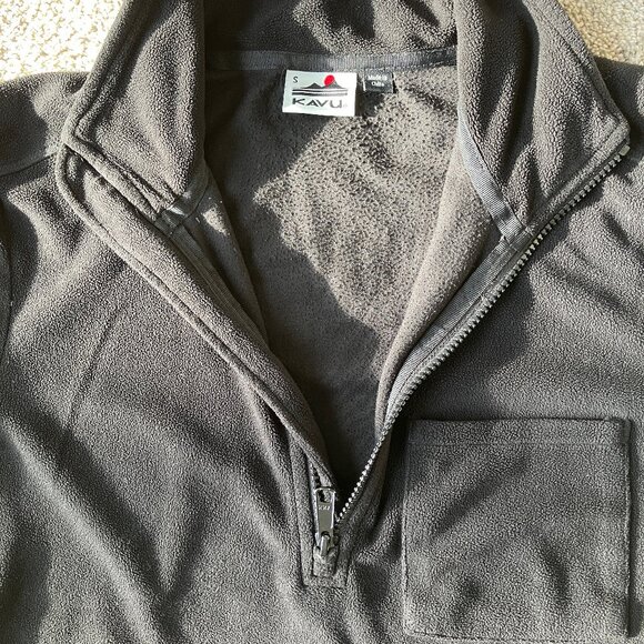 KAVU Cozen Fleece Top quarter zip Womens black sz small - Picture 8 of 8